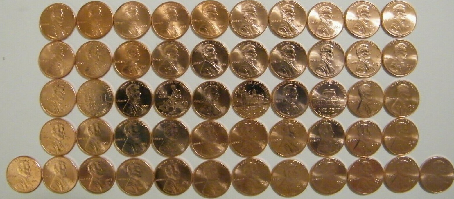Lincoln Cent Penny Set 1999-2025 PD Collection 60 Coins Choice BU Mem & Shield!