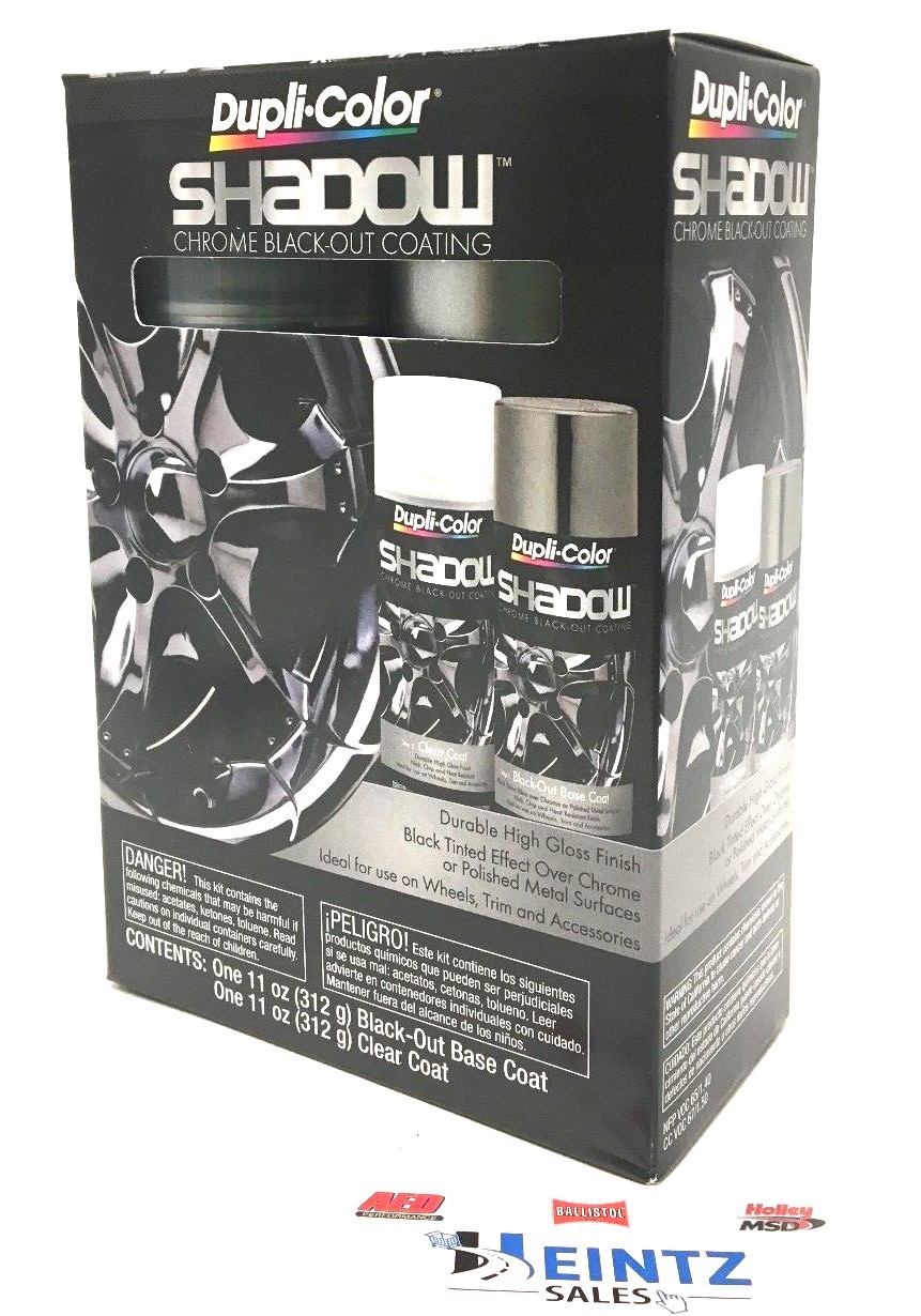 Duplicolor SHD1000 Shadow Chrome Black-Out Coating - Blackout Base + Clear Coat