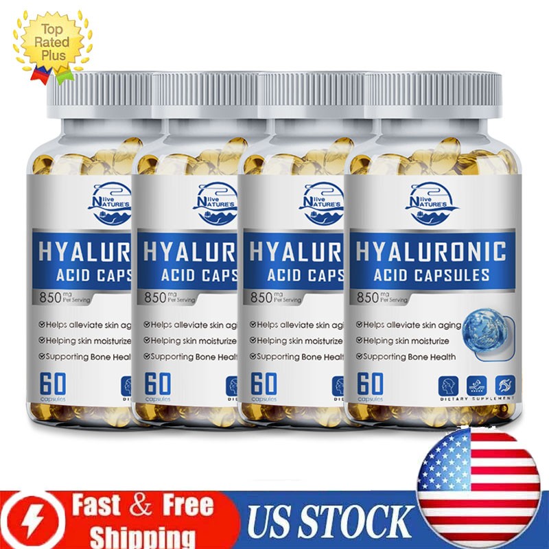 Hyaluronic Acid 850mg Capsules with Vitamin C-Improve Skin Health Face,Hair,Nail