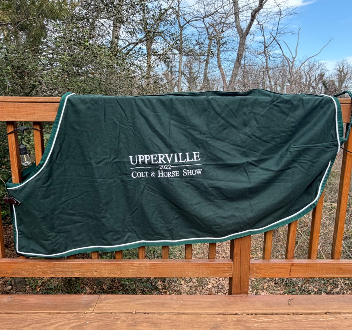 72" Equine Outfitters 2022 Upperville Champion Wool Show Cooler / Dress Sheet