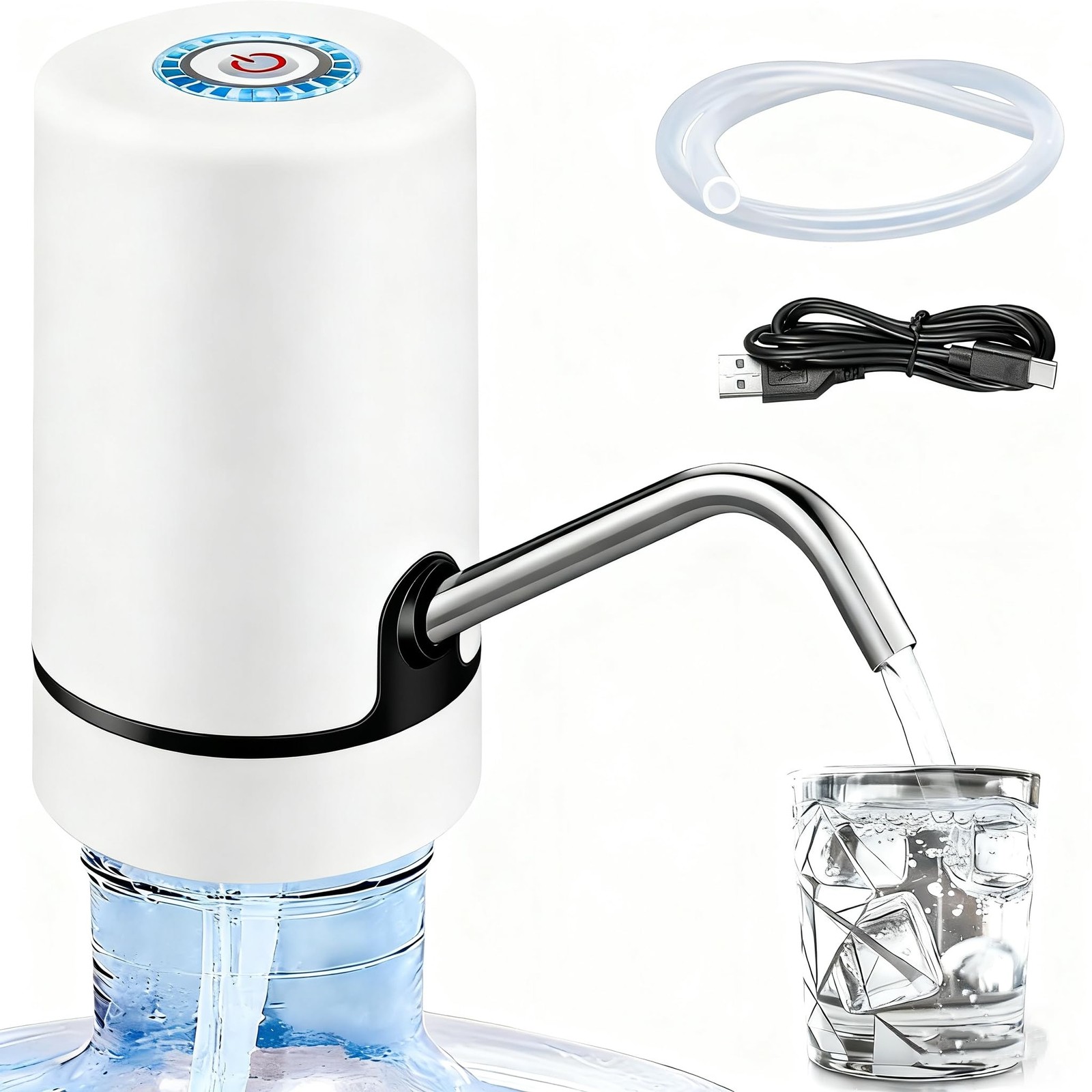 Water Dispenser Pump- 2-6 Gallon USB Rechargeable Portable, Electric Water Pu...