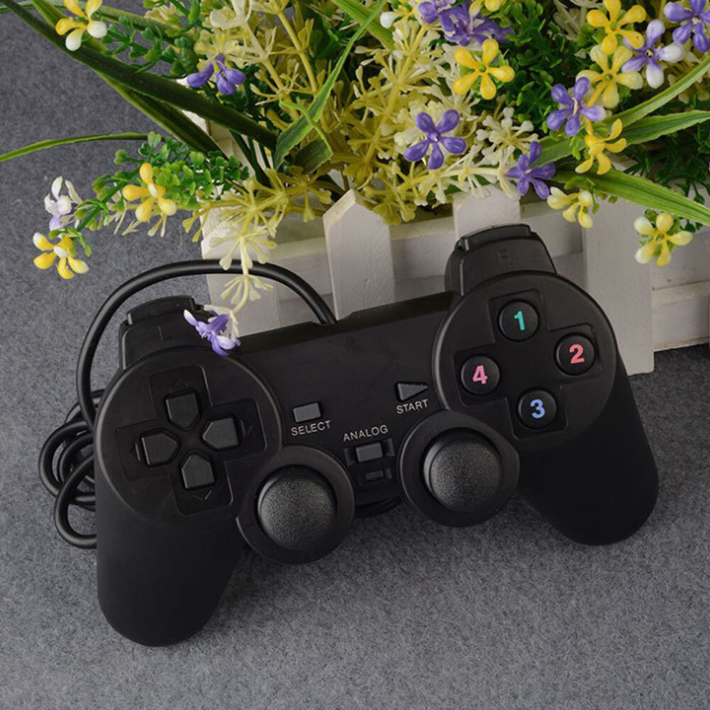 US 1-2 Pack USB 10 KEYS SHOCK2 CONTROLLER PC GAME PAD Fine
