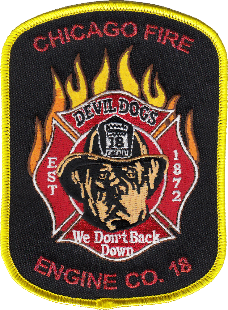 CHICAGO FIRE TV SHOW SHOULDER PATCH: Engine Co. 18