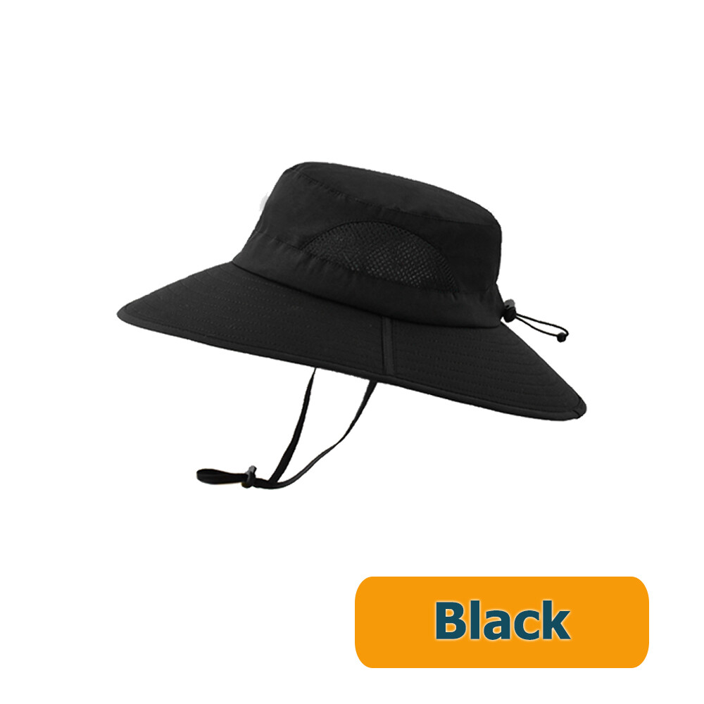 Wide Brim Sun Hat Bucket Cap UV Protection For Hiking Camping Fishing Safari