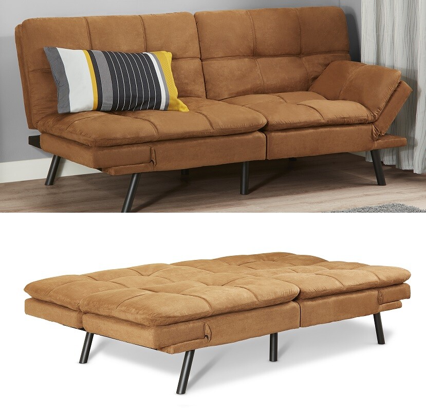 Memory Foam Futon Sofa Bed Couch Sleeper Convertible Foldable Loveseat FULL Size
