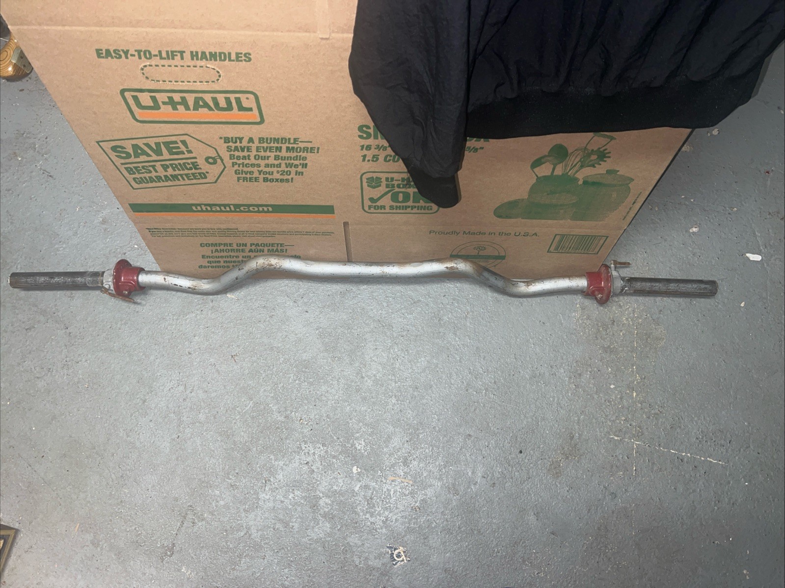 YORK VTG RARE CURLBAR STANDARD 1" INSIDE OUTSIDE COLLARS WEIGHTS EXCERCISE