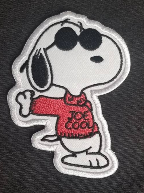Snoopy Joe Cool Red Outfit Patch Embroidered Iron On approx 2.75"x3.5"