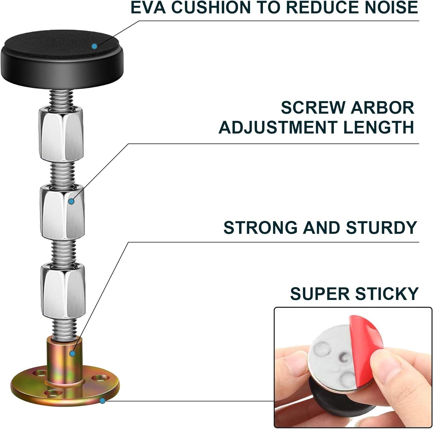 Versatile Adjustable Threaded Bed Anti-Shake Tool - Compatible with All Sizes