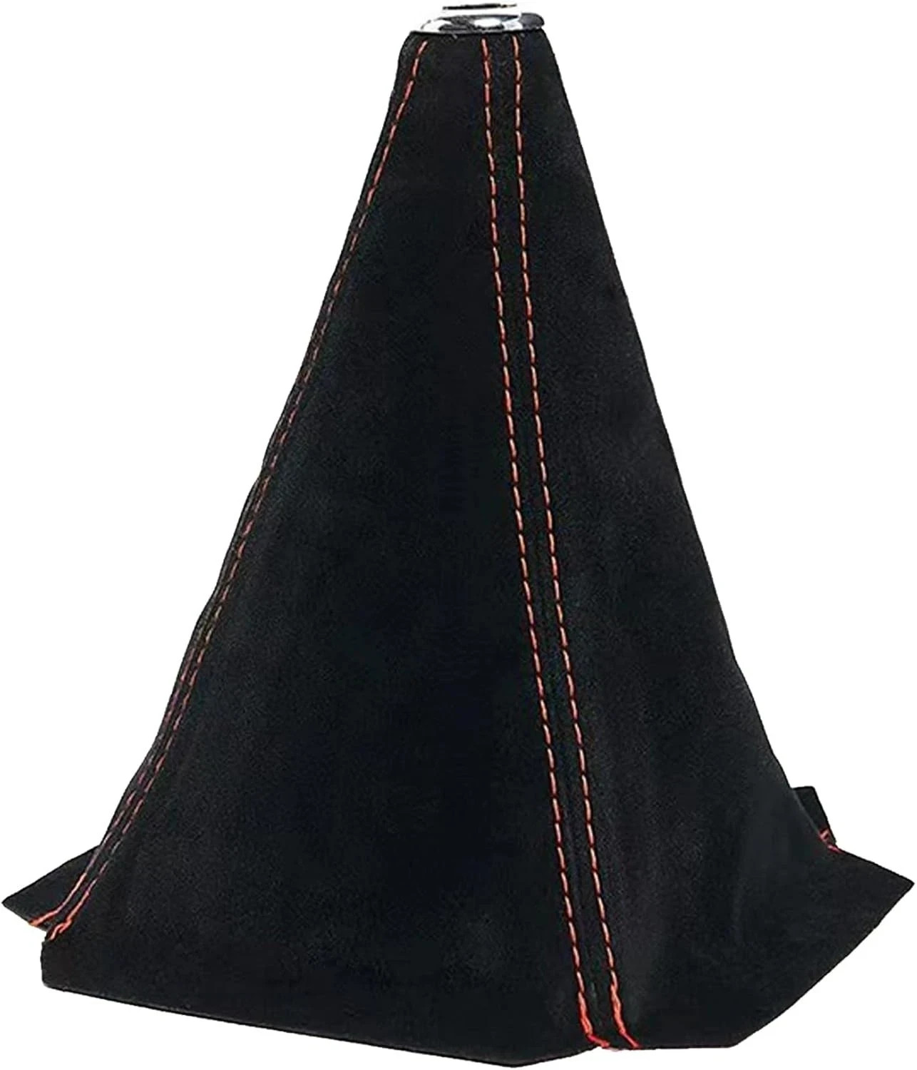 JDM Universal Suede Manual Shift Boot Black W/Red Stitching Compatible with Hond