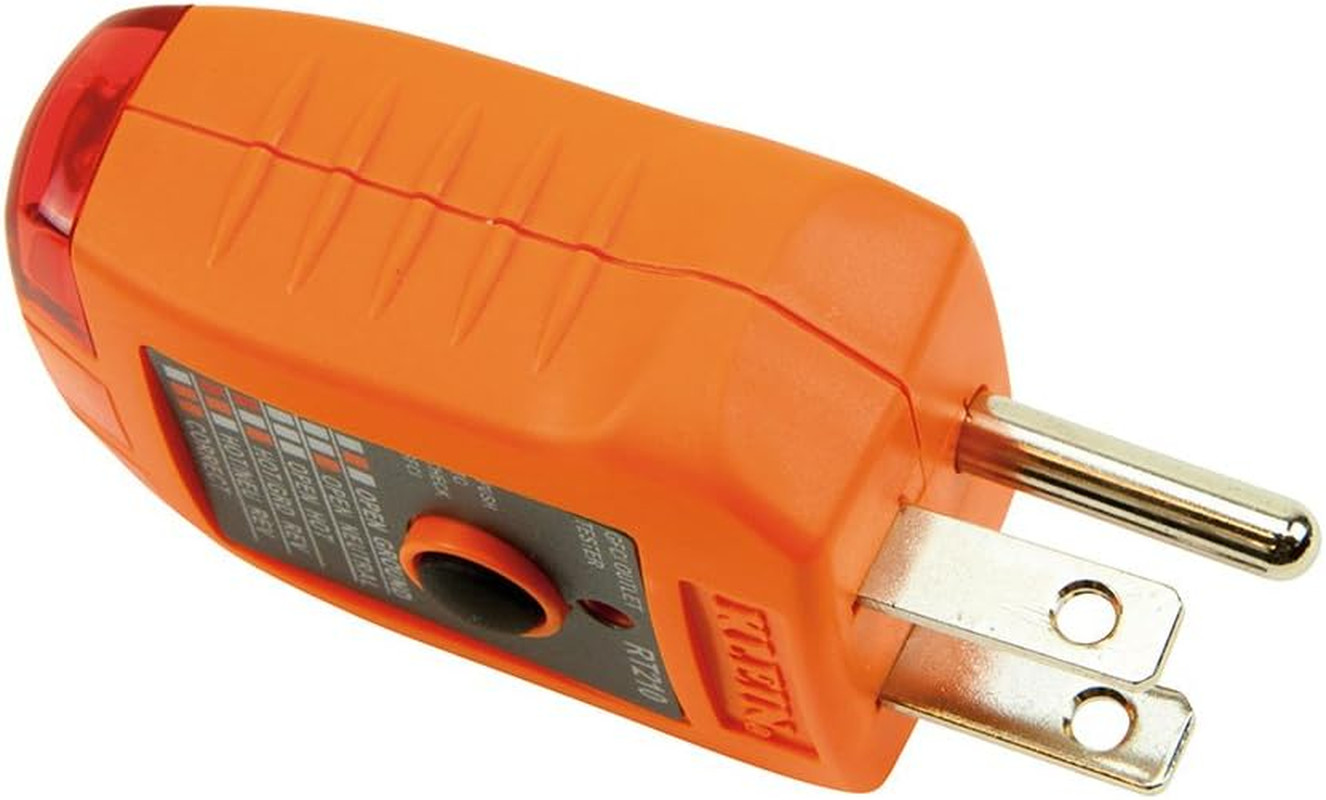 Klein Tools RT210 Outlet Tester for GFCI & Standard AC Electrical Outlets
