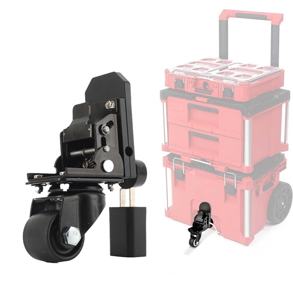 Packout Caster Wheel Kit Fit for Milwaukee Packout Rolling Tool Box Steel Wheel