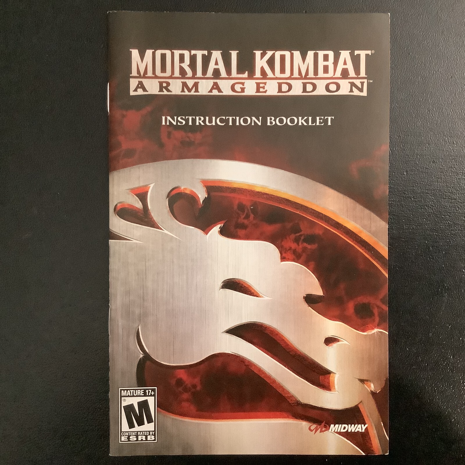 Mortal Kombat Armageddon PS2 PlayStation 2 Instruction Manual Only