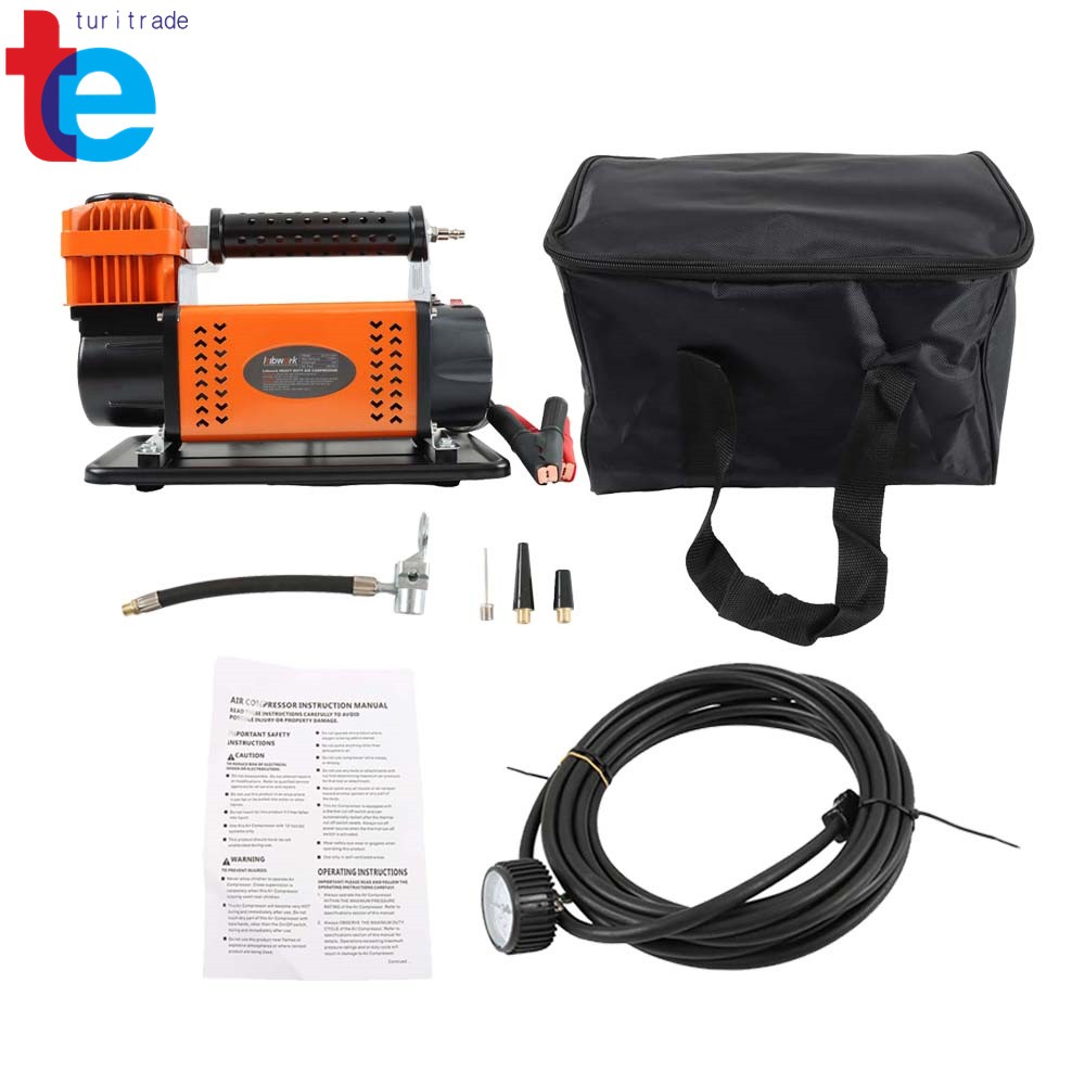 For Truck Tires RV Single Cylinder Air Pump Heavy Duty Car Tire Inflator 150PSI