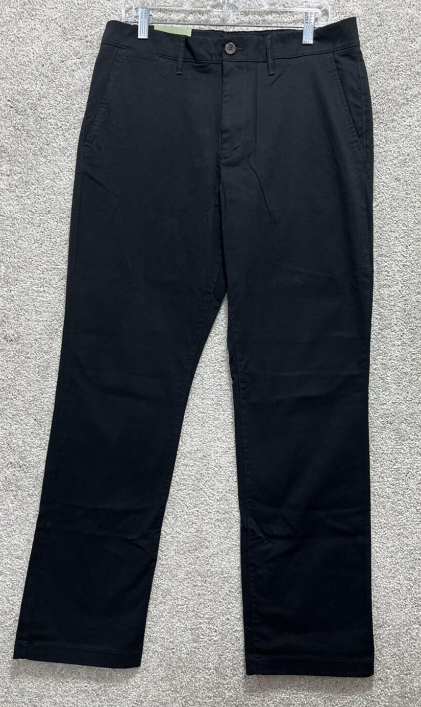 Goodfellow & Co Pants Mens 33W x 32L Black Henepin Chino Stretch Straight Ebony