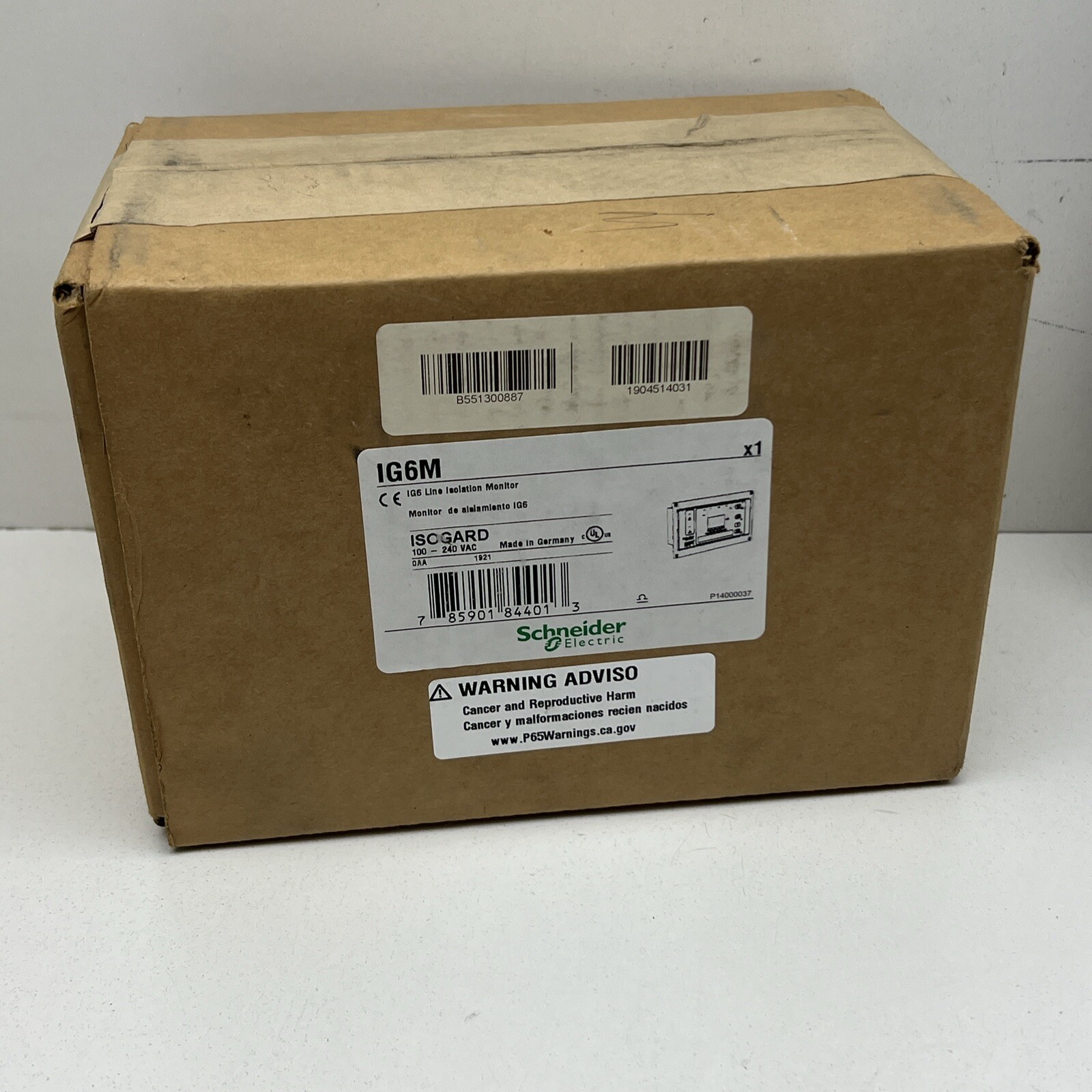 Schneider IG6M Line Isolation Monitor ISOGARD 100-240VAC, NEW IN SEALED BOX