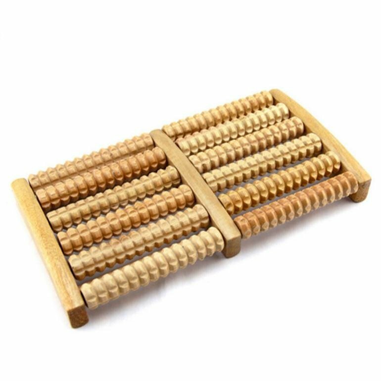 6 Raw Wooden Wood Roller Foot Massager Stress Relief HealthTherapy Relax Massage