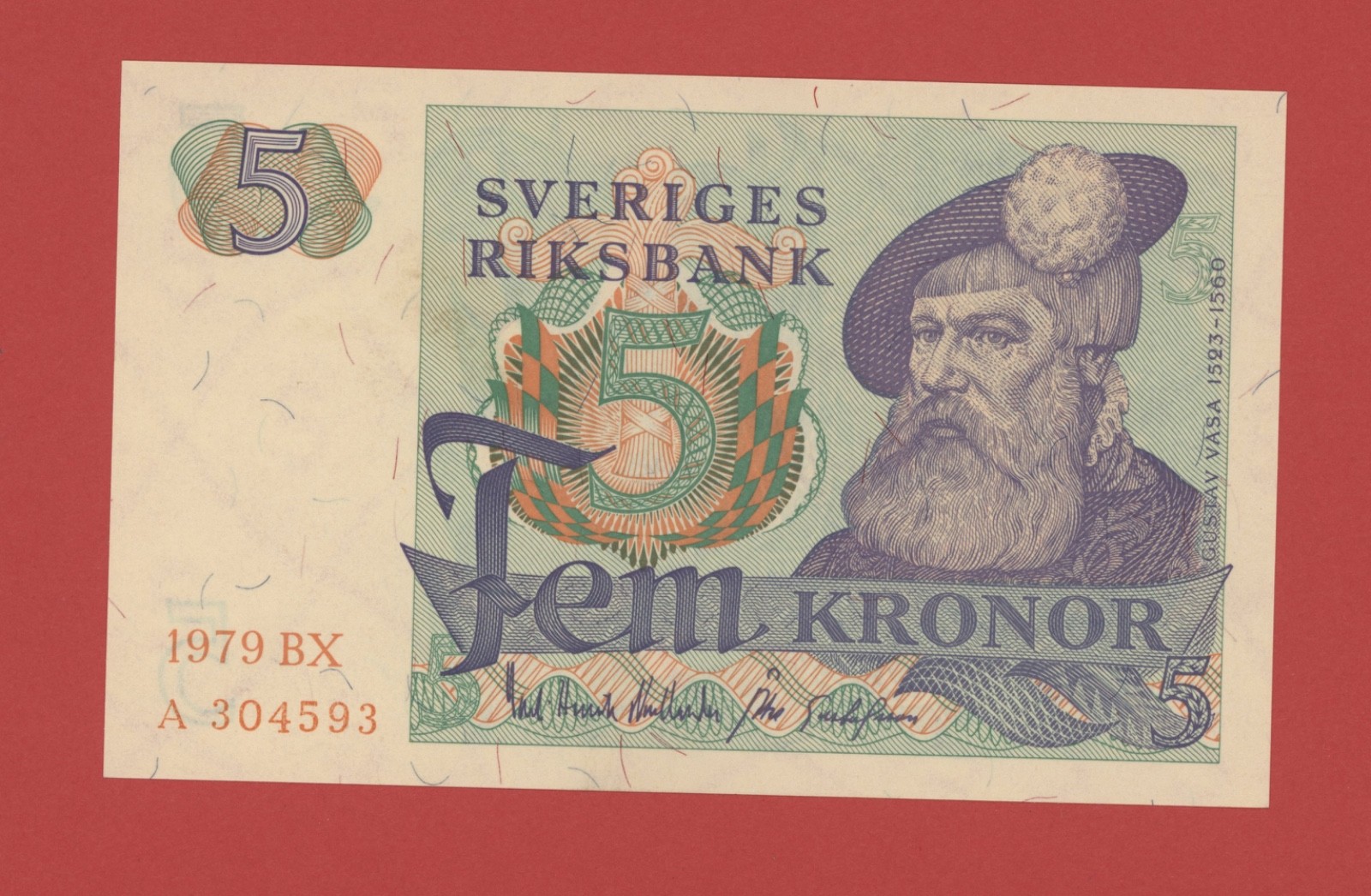 SWEDEN   5  KRONOR  1979   PICK # 51d  UNC.