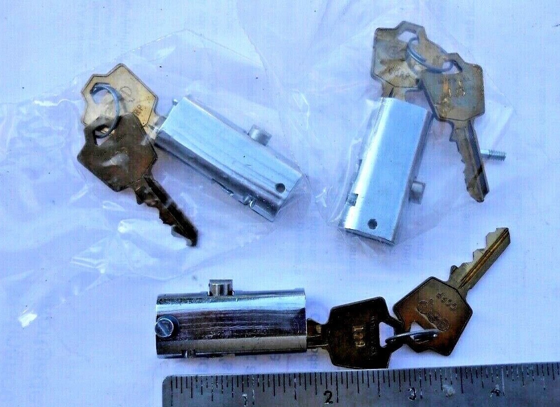(3) ESP 1 3/4" File Cabinet Lock  with 2 Keys  each