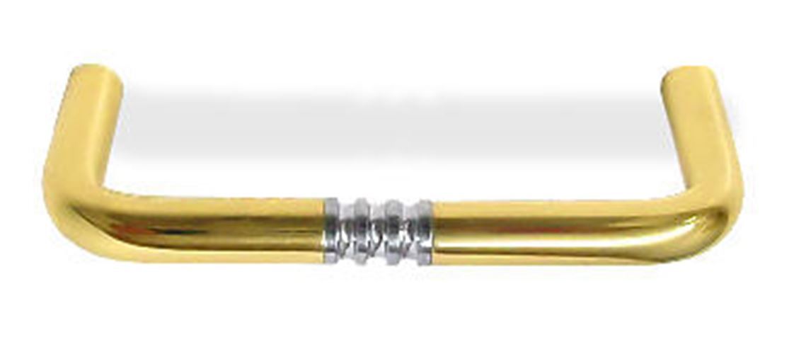 3" Chrome Bands Pull Solid Polished Brass