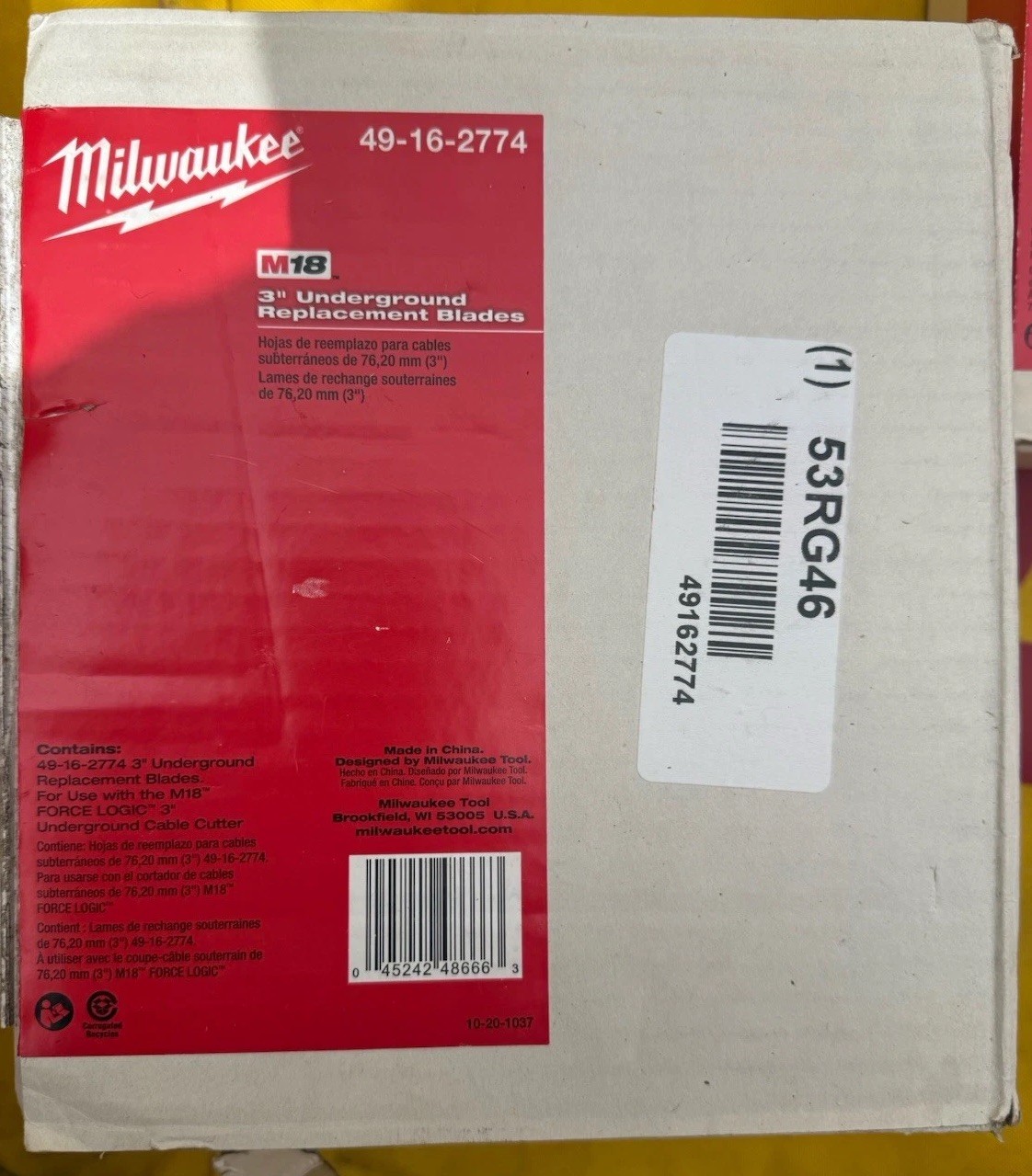 Milwaukee 3" Underground Cable Cutter Replacement Blades 49-16-2774 New