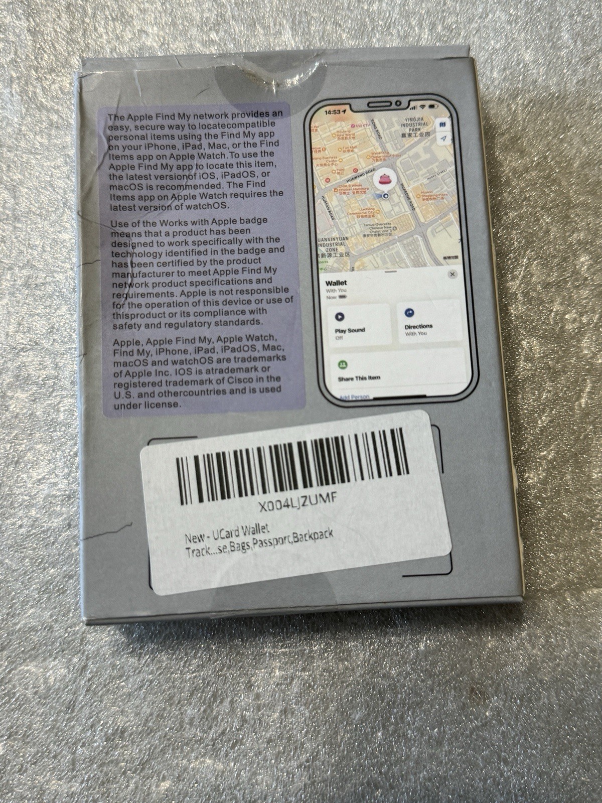 Apple Find My Compatible Wallet Tracker