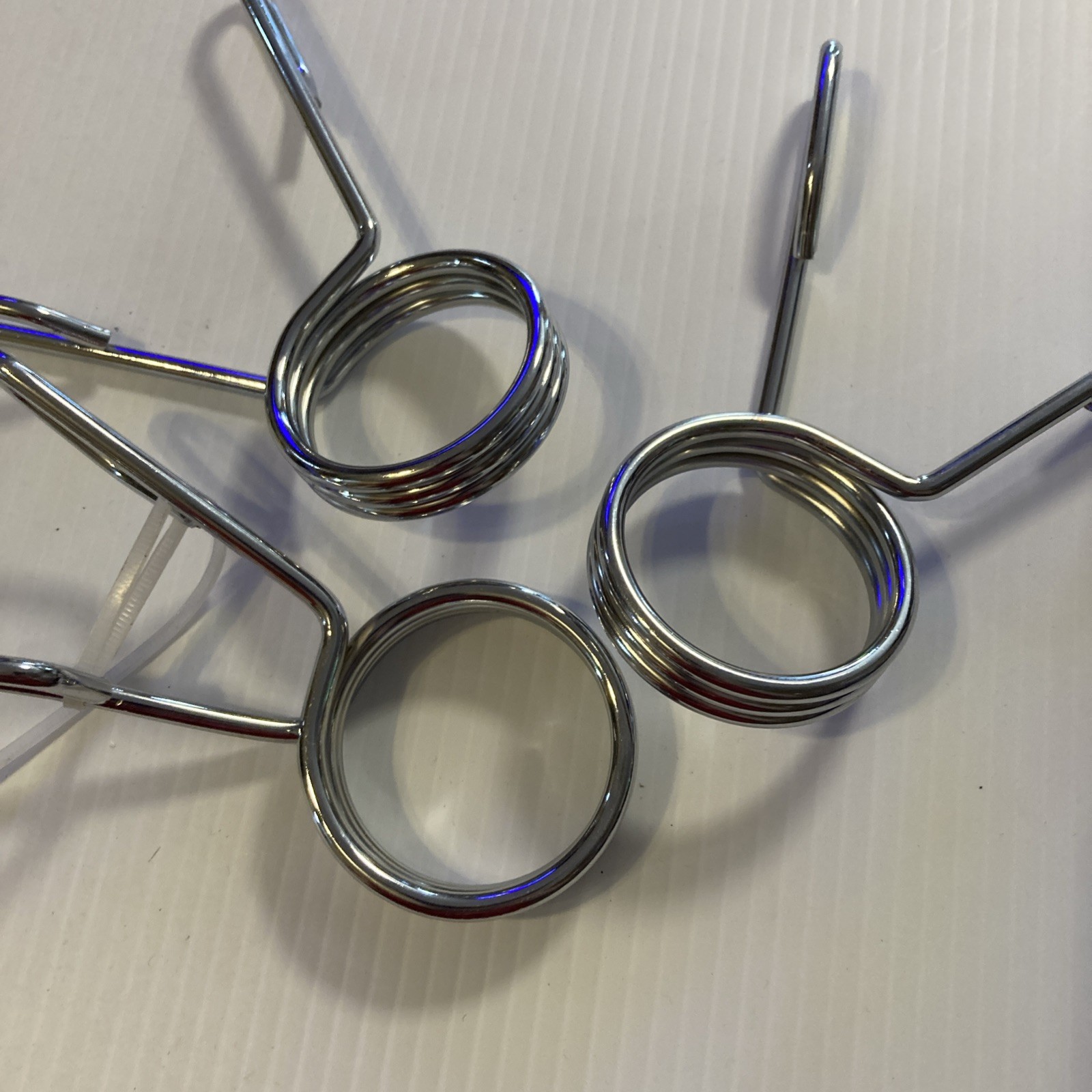 Set of 3 Olympic Bar Pinch Spring Barbell 2” Collars Clips Fast Quick On Off Sm