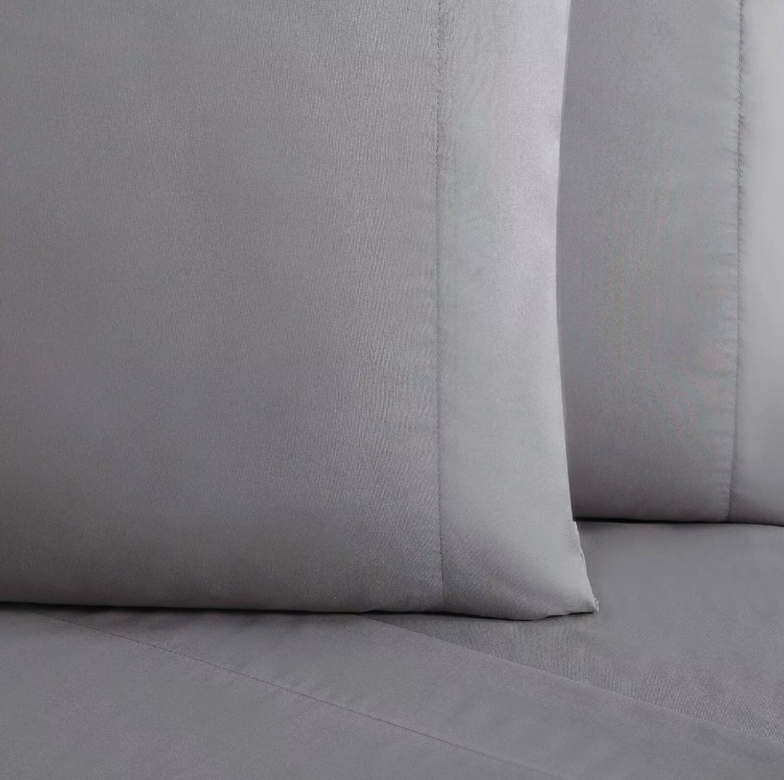 Queen Everyday Microfiber Solid Sheet Set Gray - Truly Soft