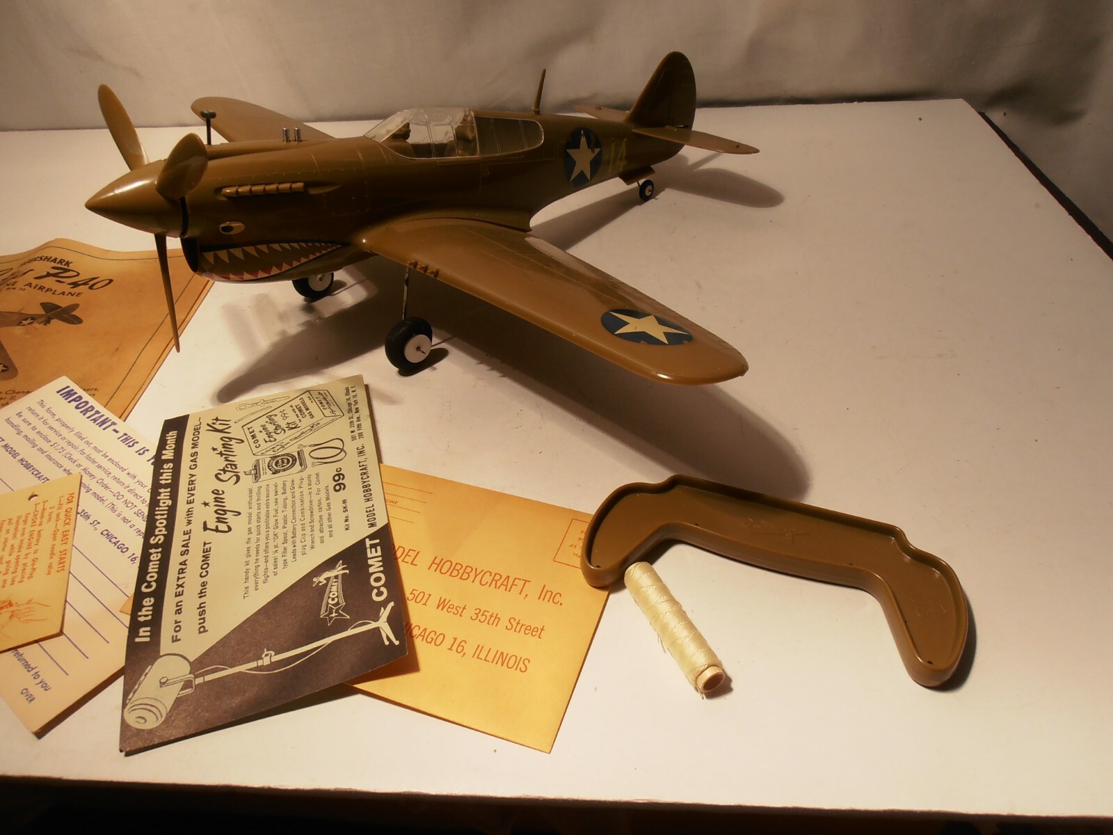Very Rare Comet Curtiss P-40 Tiger Shark