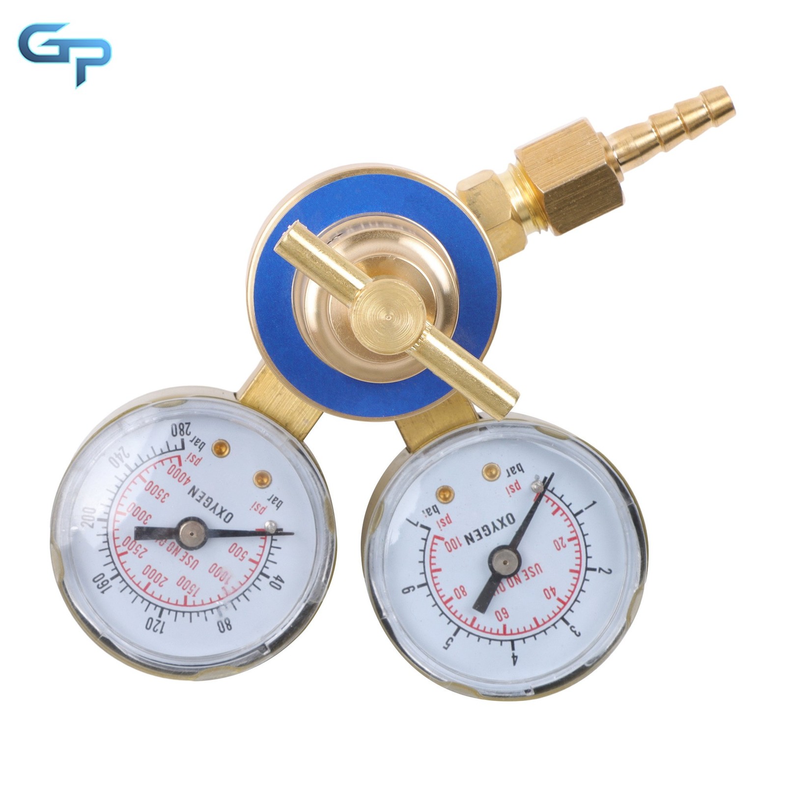 Professional Welding Oxygen Regulator, 2" Gauge Brass Design, CGA540 Fitting