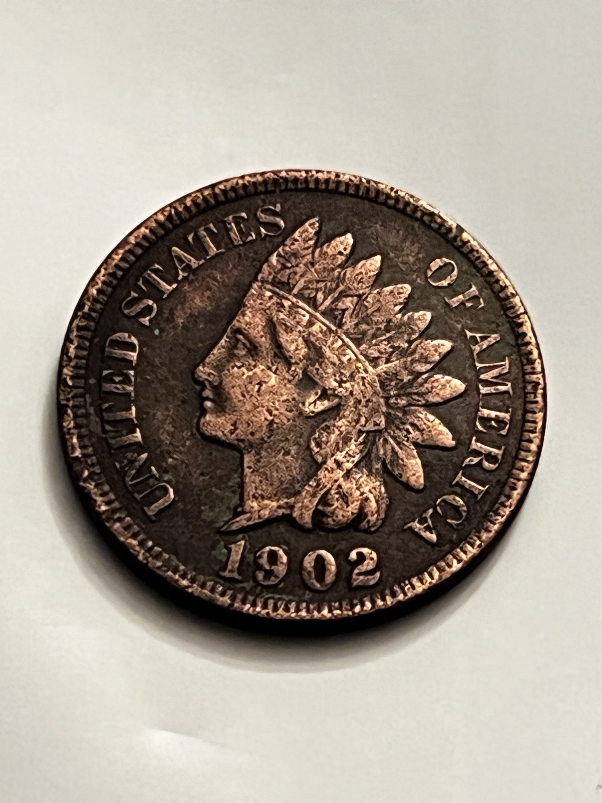 1902 Indian Head Cent Obv Decent Rev Heavy Env Damage 87.4M Mintage BN987