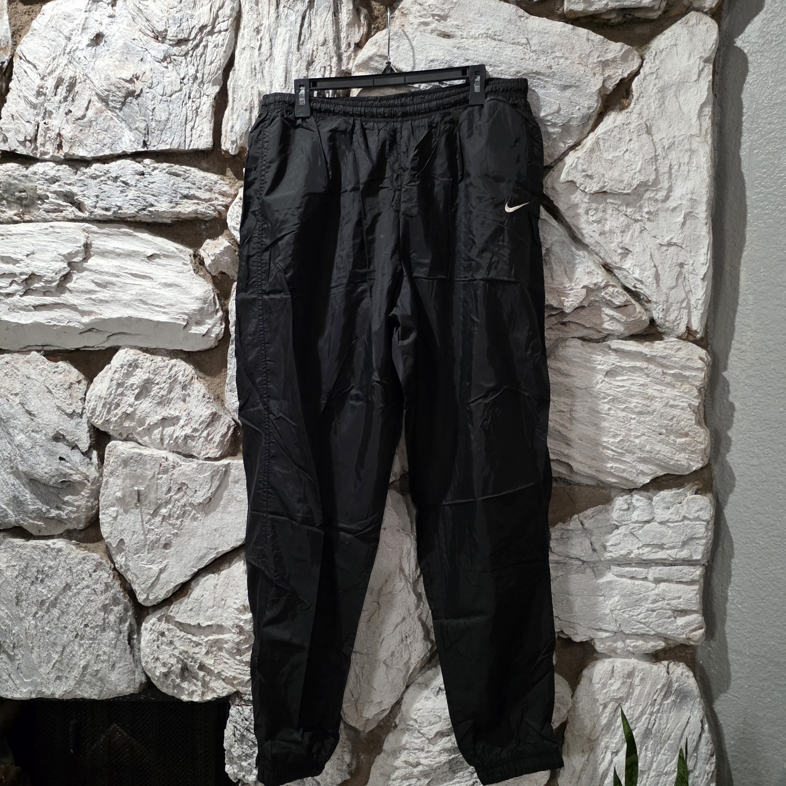 Vintage Nike Pants Mens Extra Large XL Black Windbreaker Joggers Track