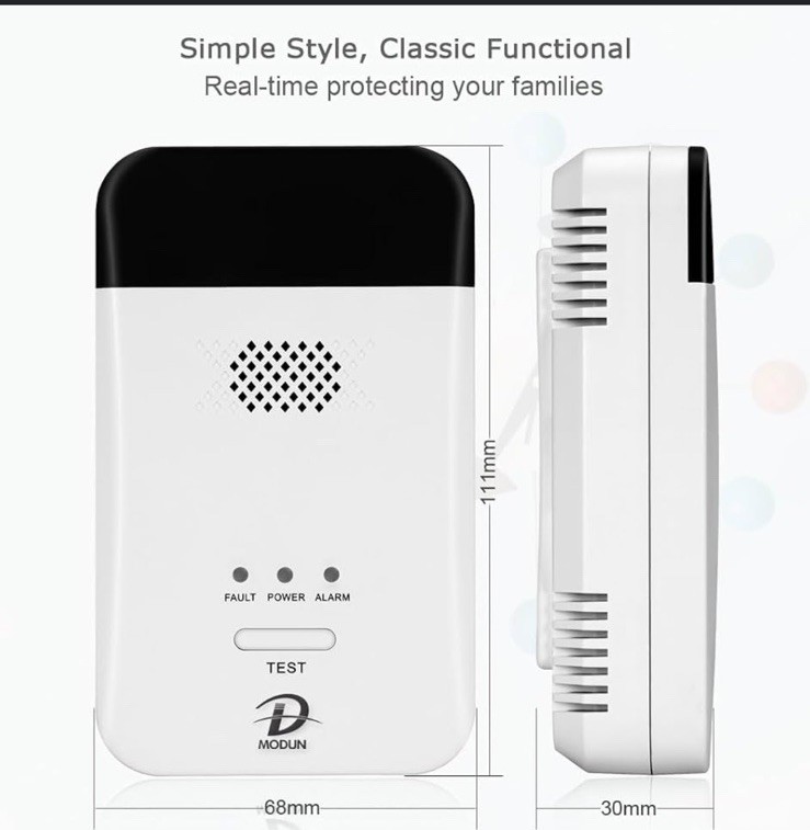 Digital Gas Leak Detector Alarm Sensor for RV, kitchen and garage Natural Gas Ca