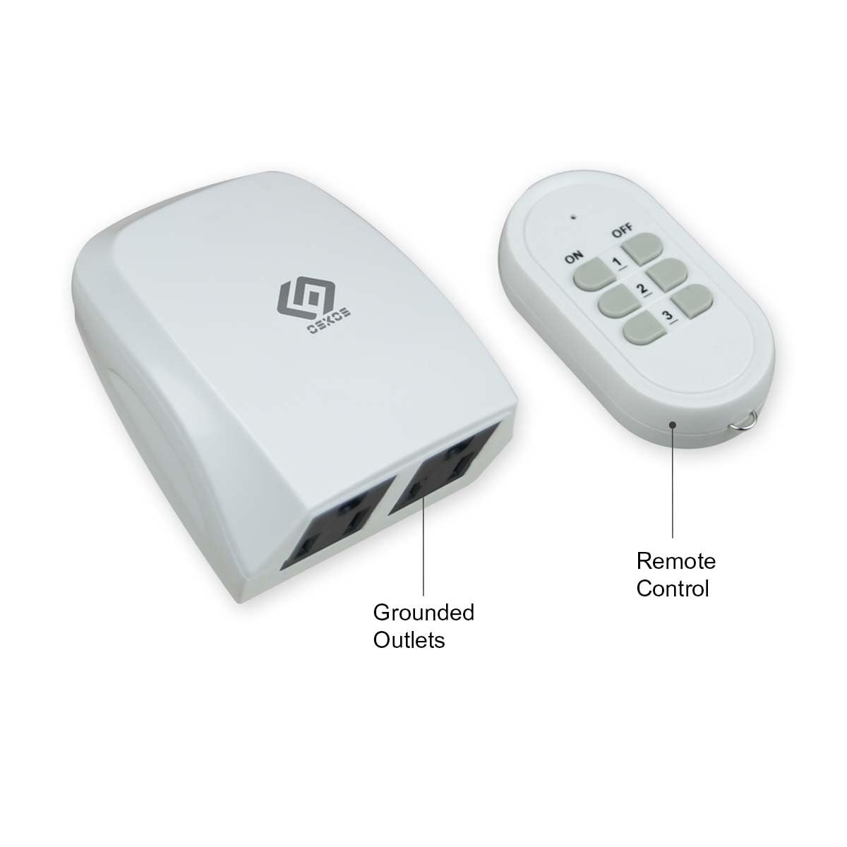 Indoor Wireless Remote Control Outlets – 100-Foot RF Range, 3 Receivers & 1 R...