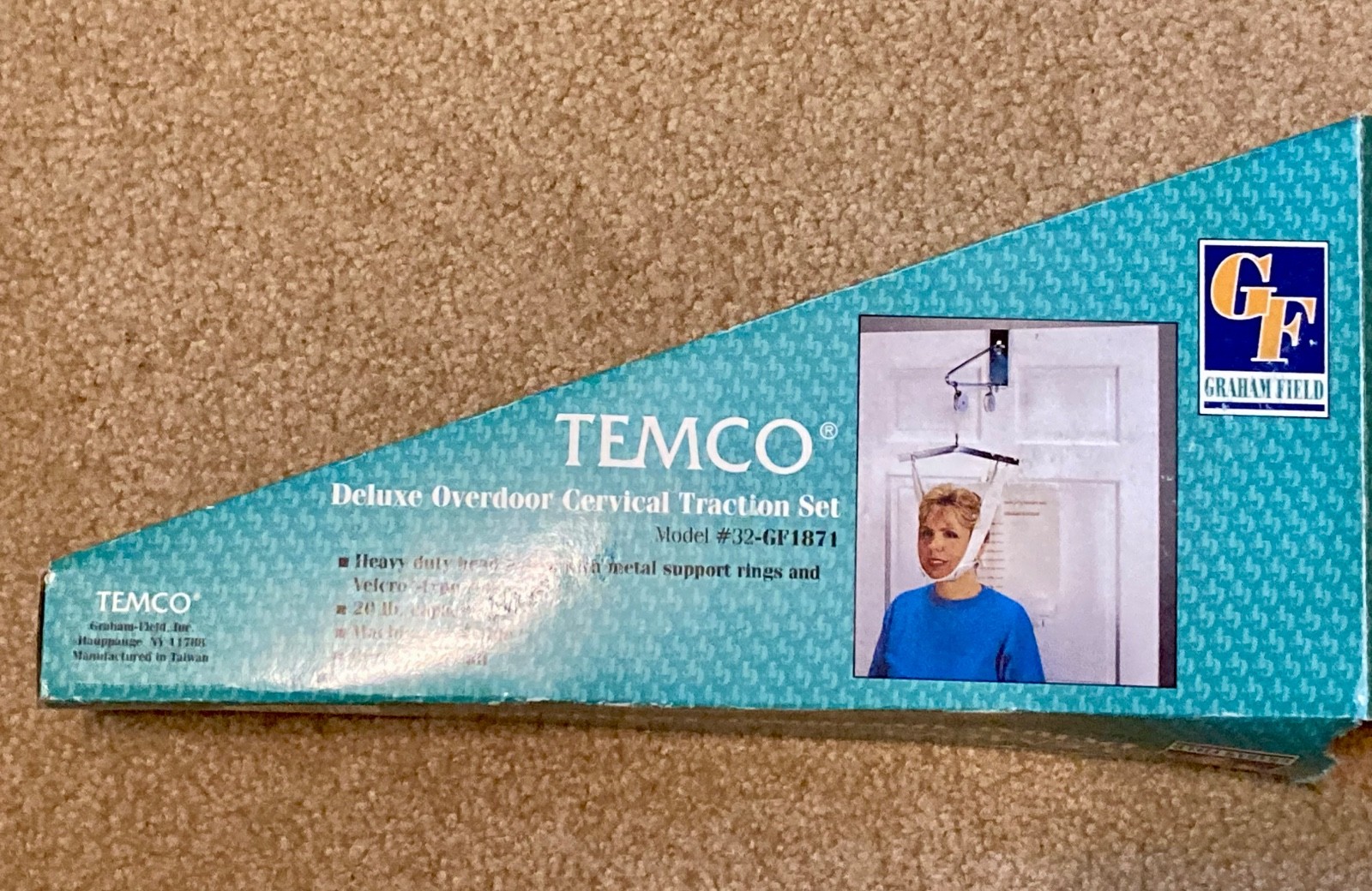 Temco Home or Office Over Door Traction Set, Cervical Neck Traction Set-Used