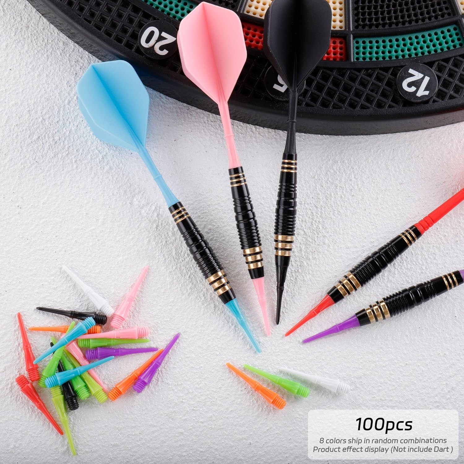 2BA Thread Soft Tip Dart Points - Plastic Dart Tips - 100/1000 Pack Premium Repl
