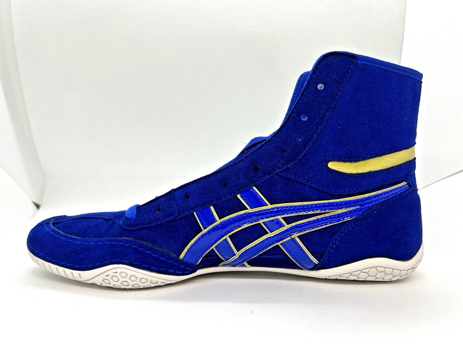 asics Boxing Wrestling Shoes 1083A001 Blue Blue Line Gold NEW EX-EO TWR900 Next