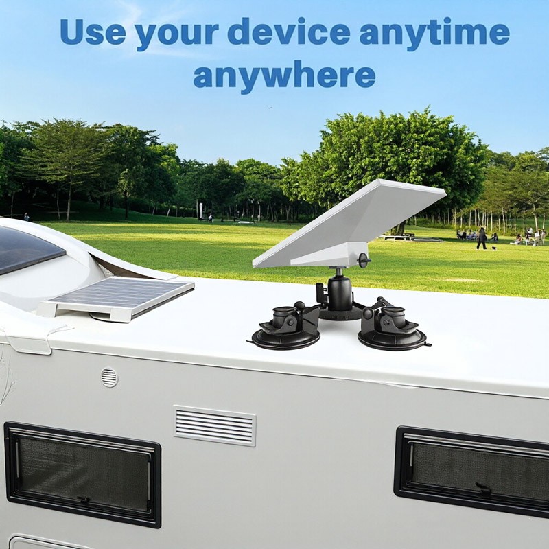 For Starlink Mini Roof Triangular Suction Cup Mount 360 Horizontal Adjustment