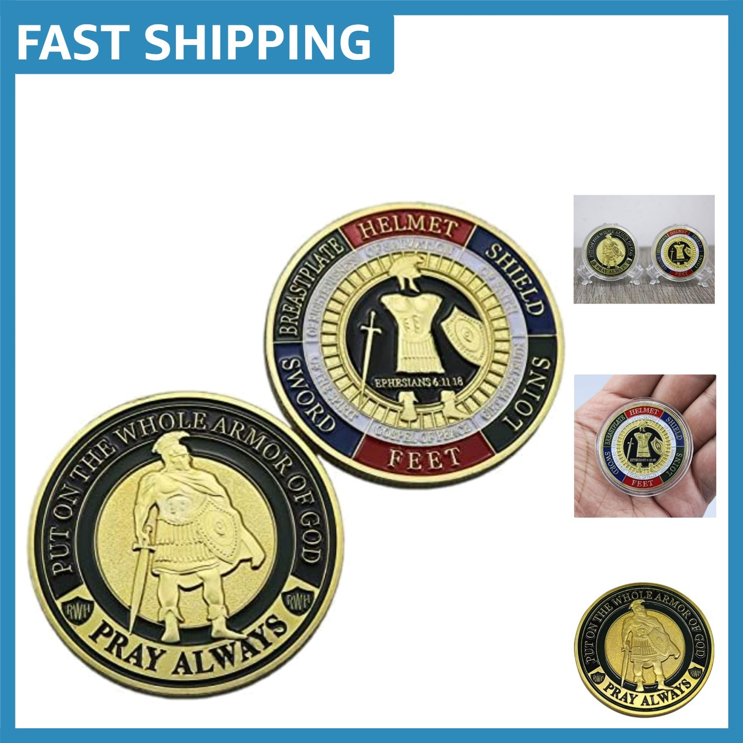 Limited Edition Bronze Challenge Coins, 2-Piece Set for Spiritual Reflection
