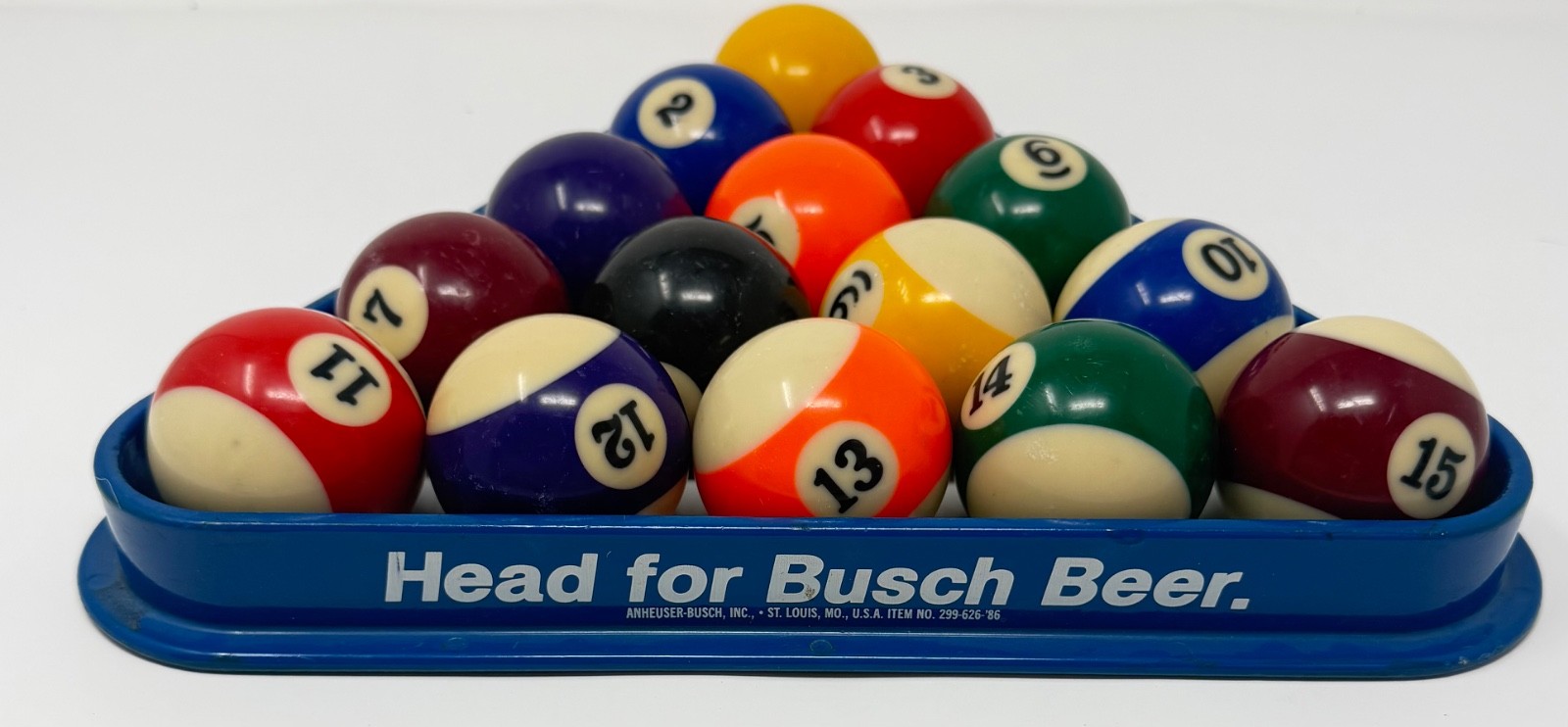 Full Set of Billiard Balls + Rack