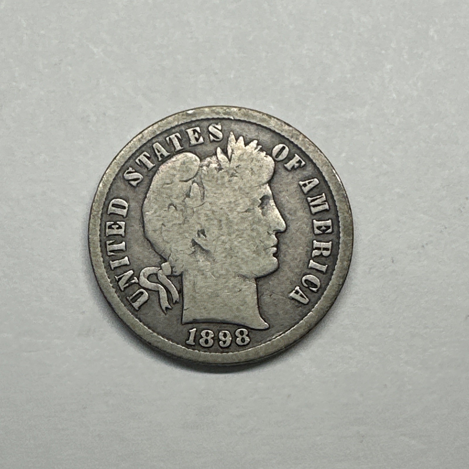 1898-S Barber Dime Very Good 213219