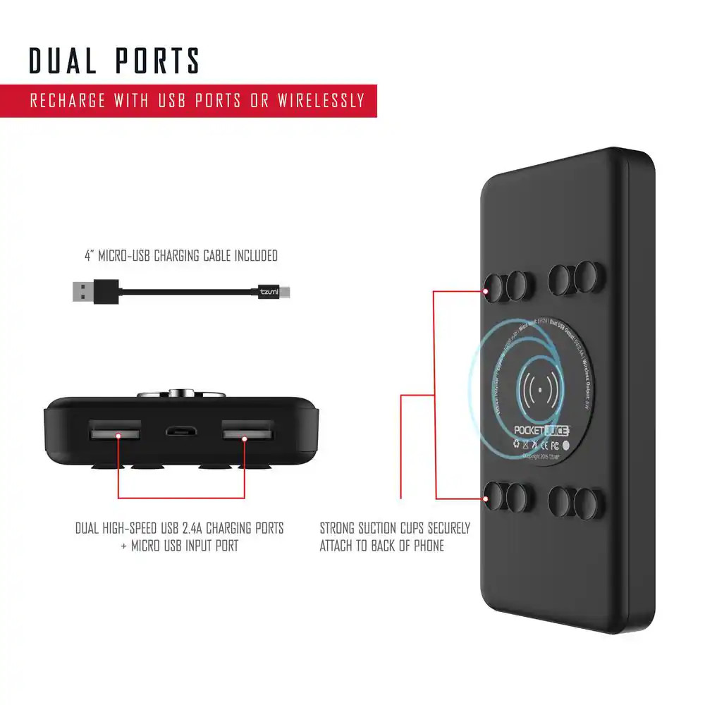 10,000 Mah Wireless Pocket Juice