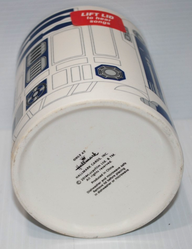 hallmark caroling r2d2 music cookie jar star wars