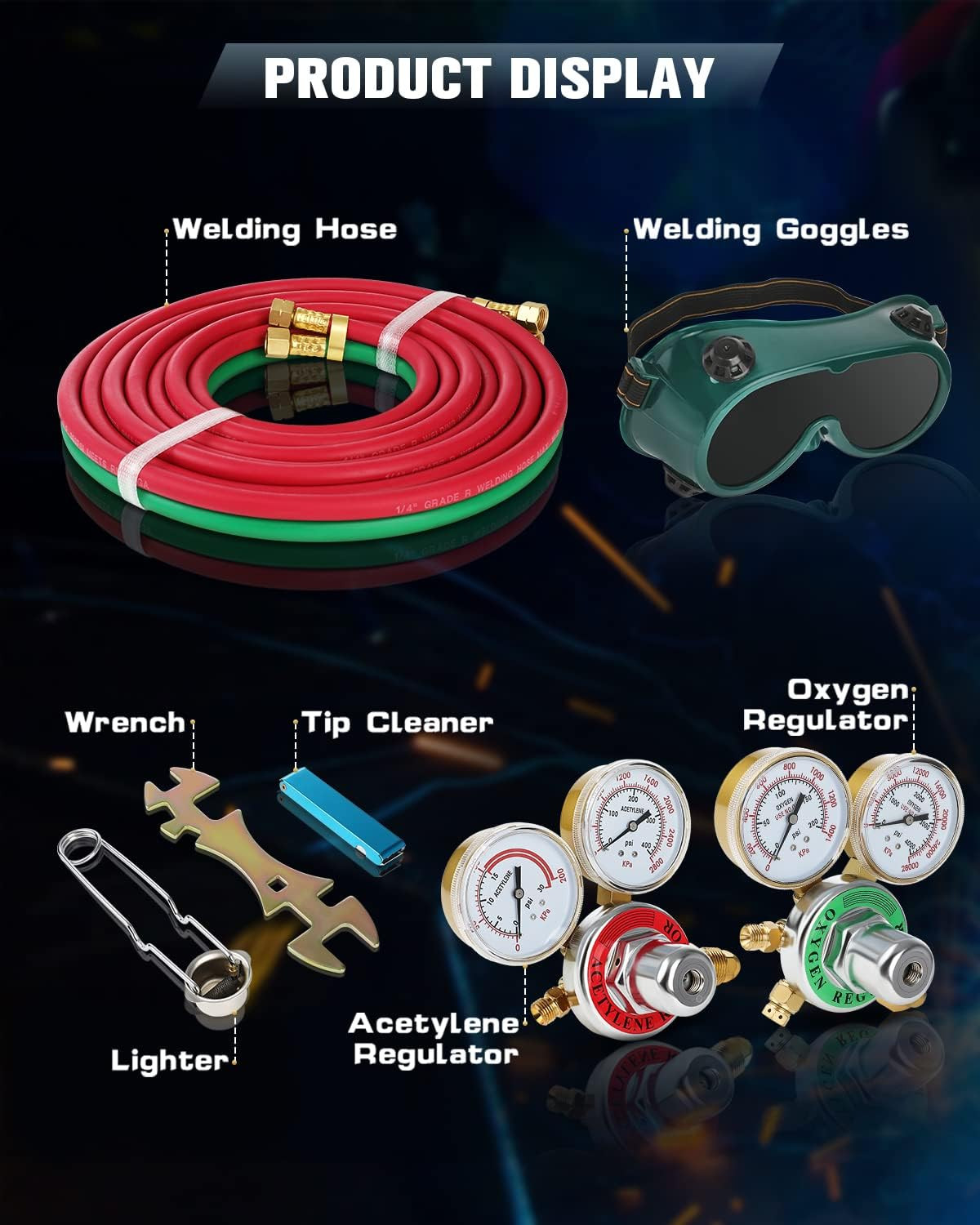 Cutting Welding Torch Kit, Oxygen Acetylene Torch Kit, Oxy Acetylene Torch Welde