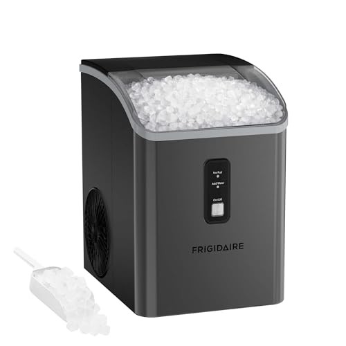Frigidaire Countertop Crunchy Chewable Nugget Ice Maker, 33lbs per Day, Gunmetal