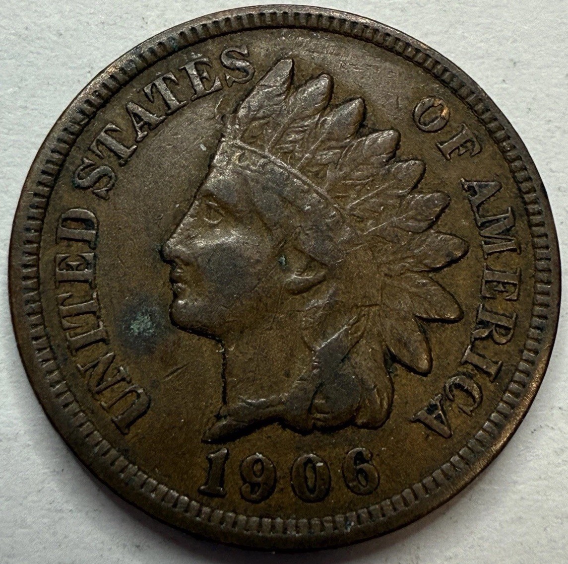 1906 Indian Head Cent Exact Coin Imaged #IND770