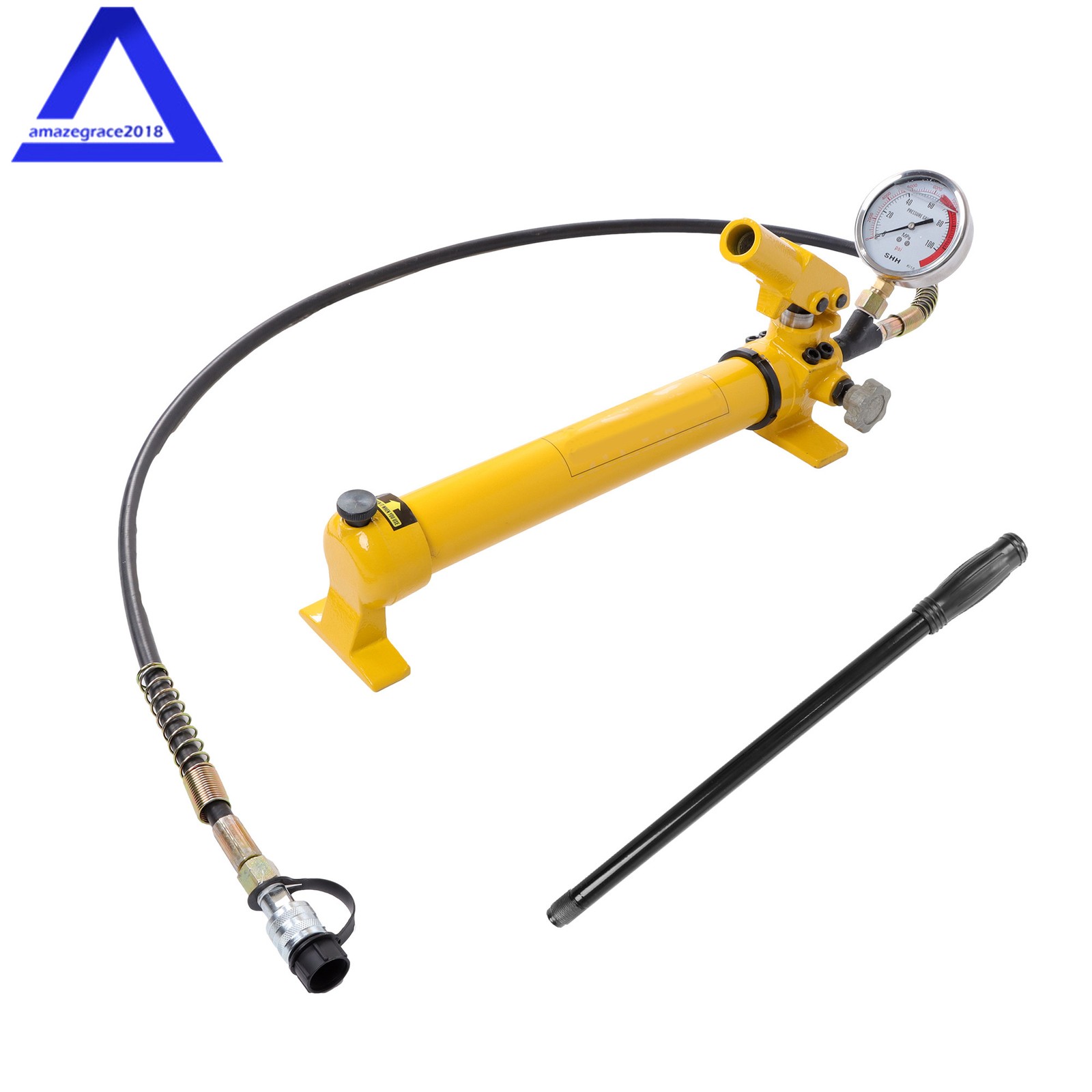 CP-700 Hydraulic Hand Pump & Oil Gauge,Hand Operated Pump Manual Pump 10000 PSI