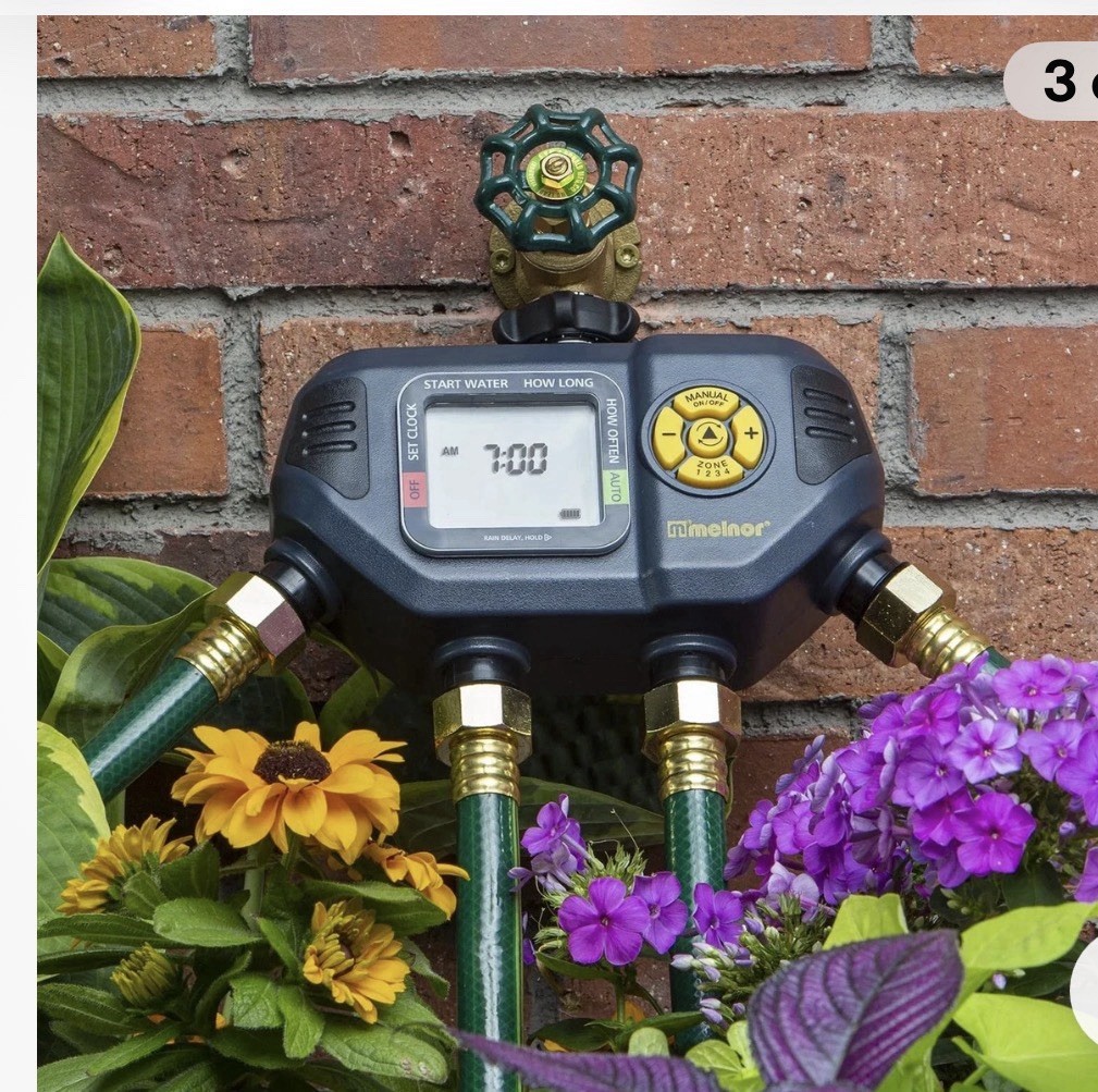 Melnor 65140Amz 4 Zone Digital Timer Black Yellow