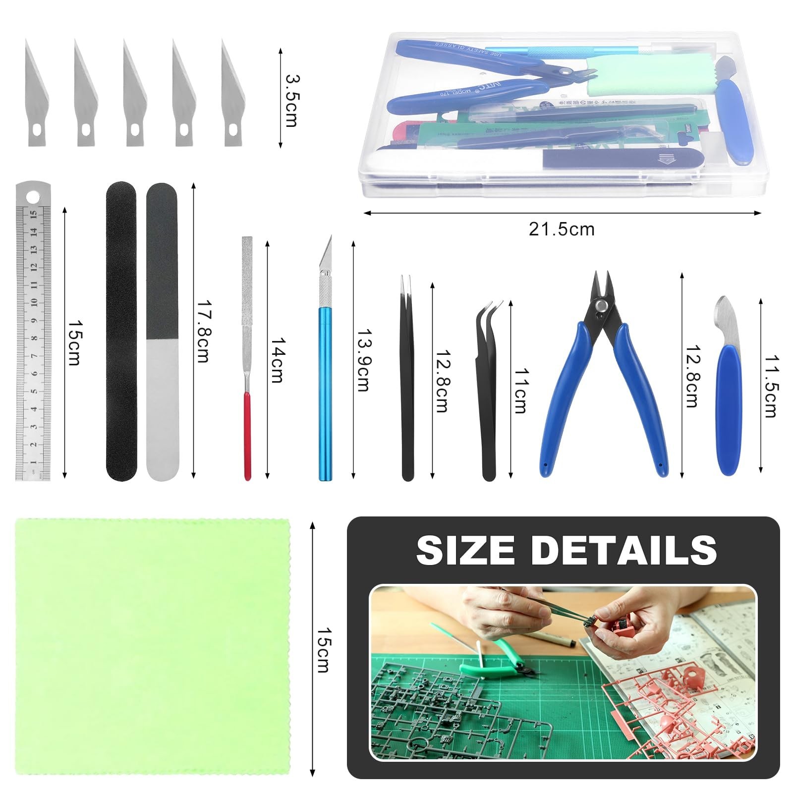 Fippy 11PCS Model Kit Tools, Gundam Model Tool Kit, Hobby Building Tools Kit ...