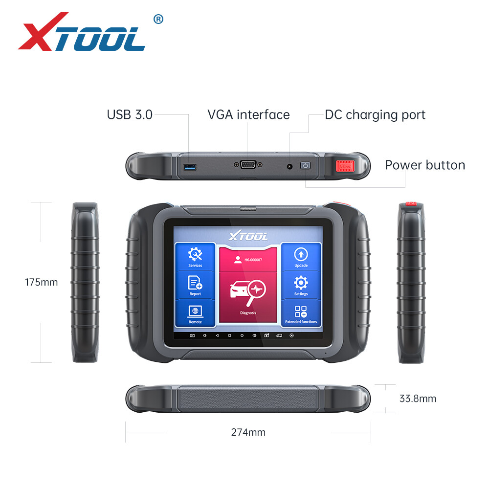 XTOOL D8BT Auto Full System Diagnostic Bidirectional Tool Key Coding 38+ Resets