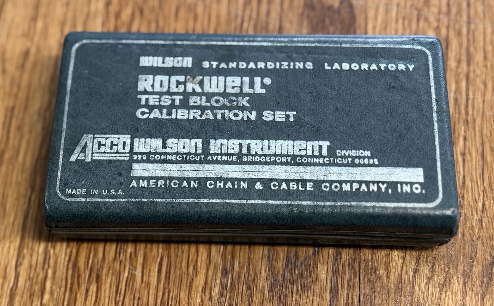ACCO Wilson Standardizing Laboratory Rockwell Test Block Calibration Set